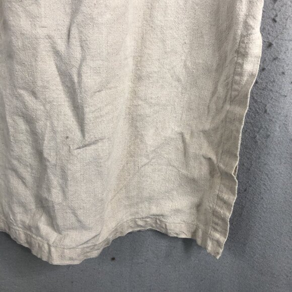 Eddie Bauer Maxi Skirt Womens Medium Tan 100% Linen Lagenlook Minimalist Beach - Picture 14 of 16